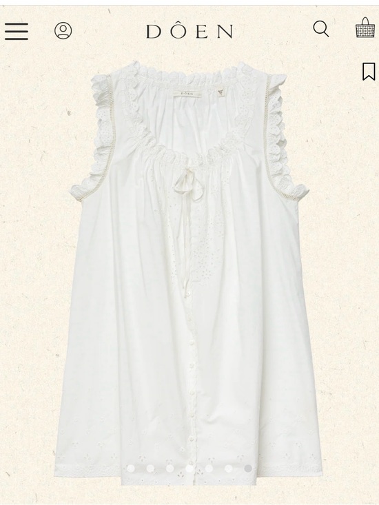 Doen Dresses & Skirts - Dôen White Eyelet Ruffle Mini Dress